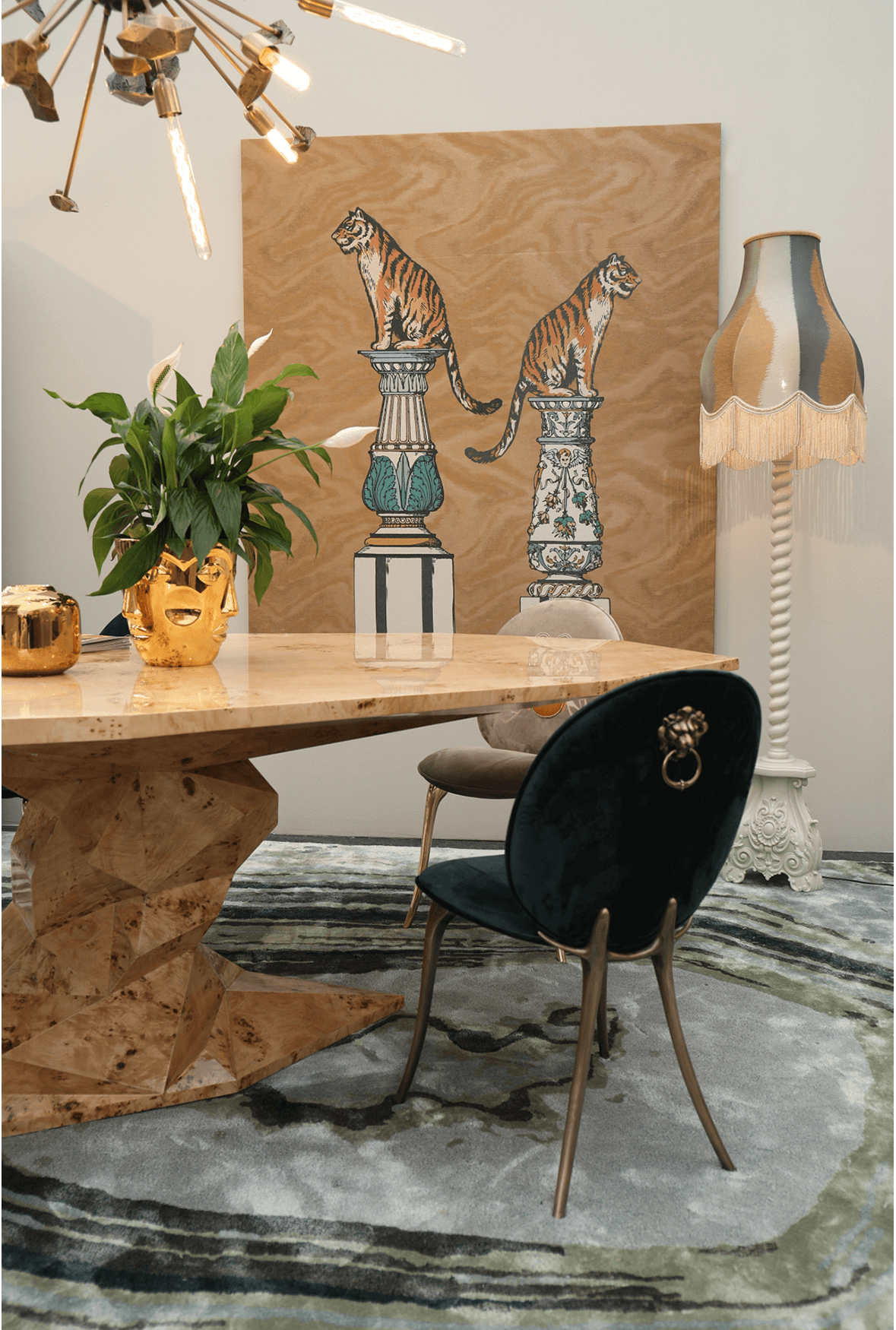 Tavolo da Pranzo Luxe in Radice di Pioppo Bonsai