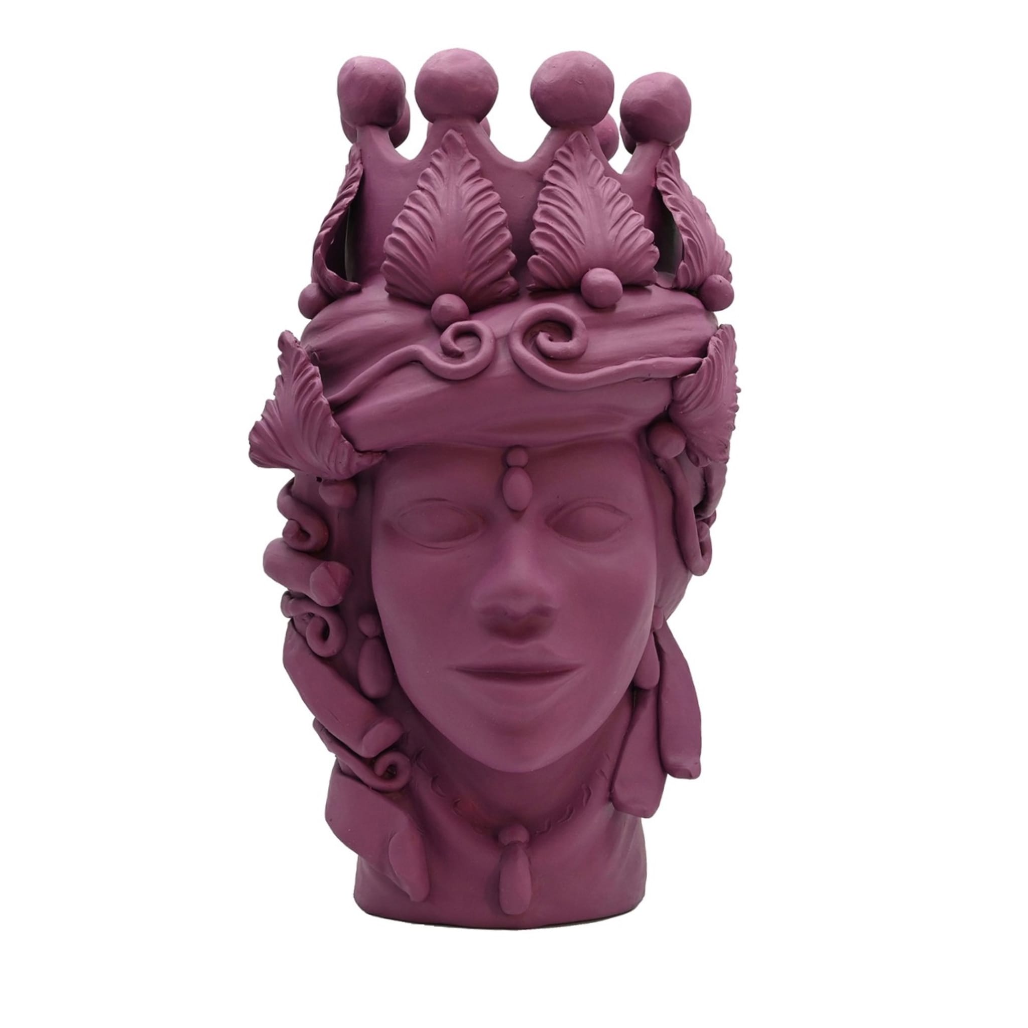 Testa di Moro Viola Artigianale Scultura
