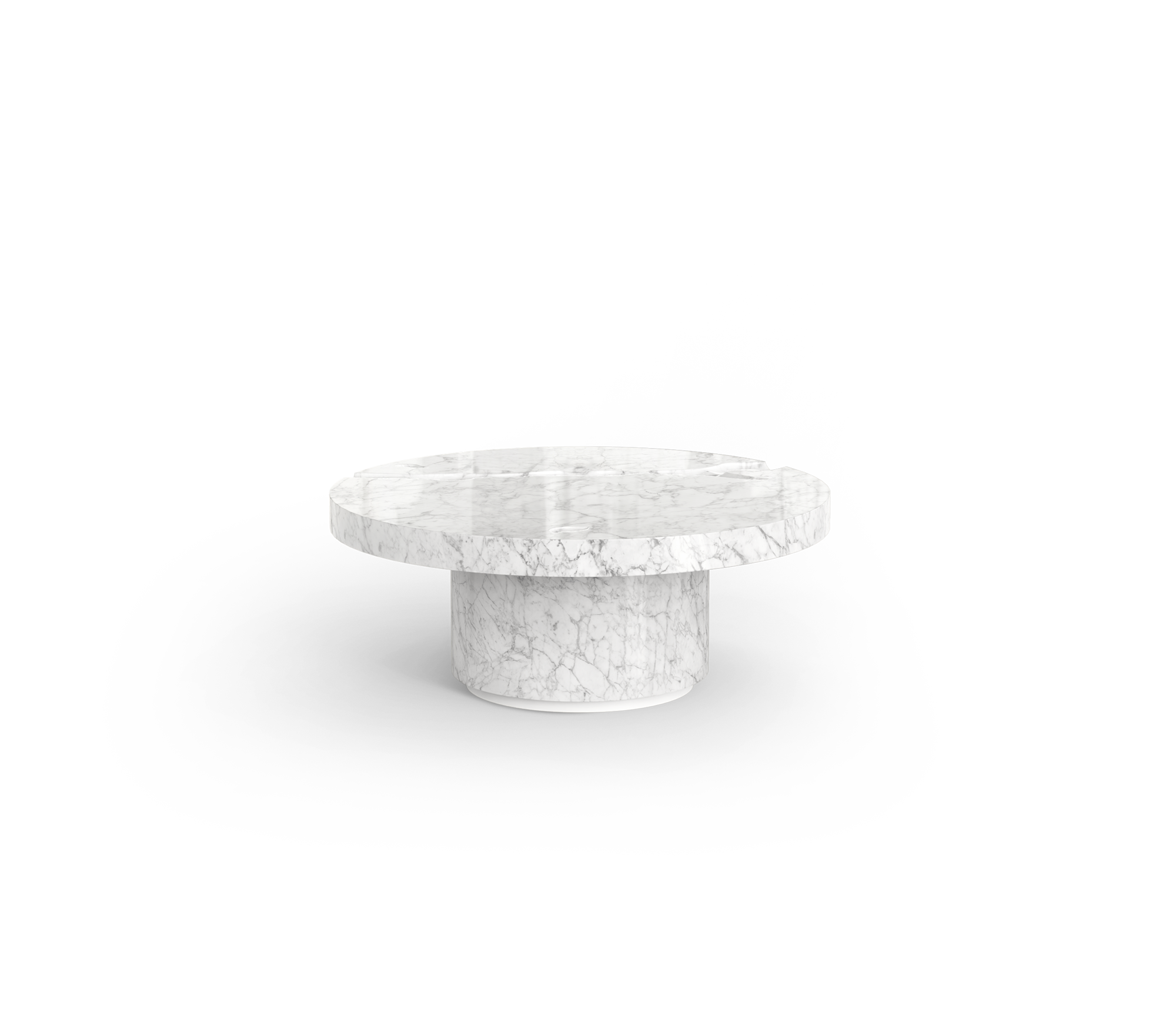 Set Tavolini Centrali in Marmo Carrara Dominion (3 Pezzi)