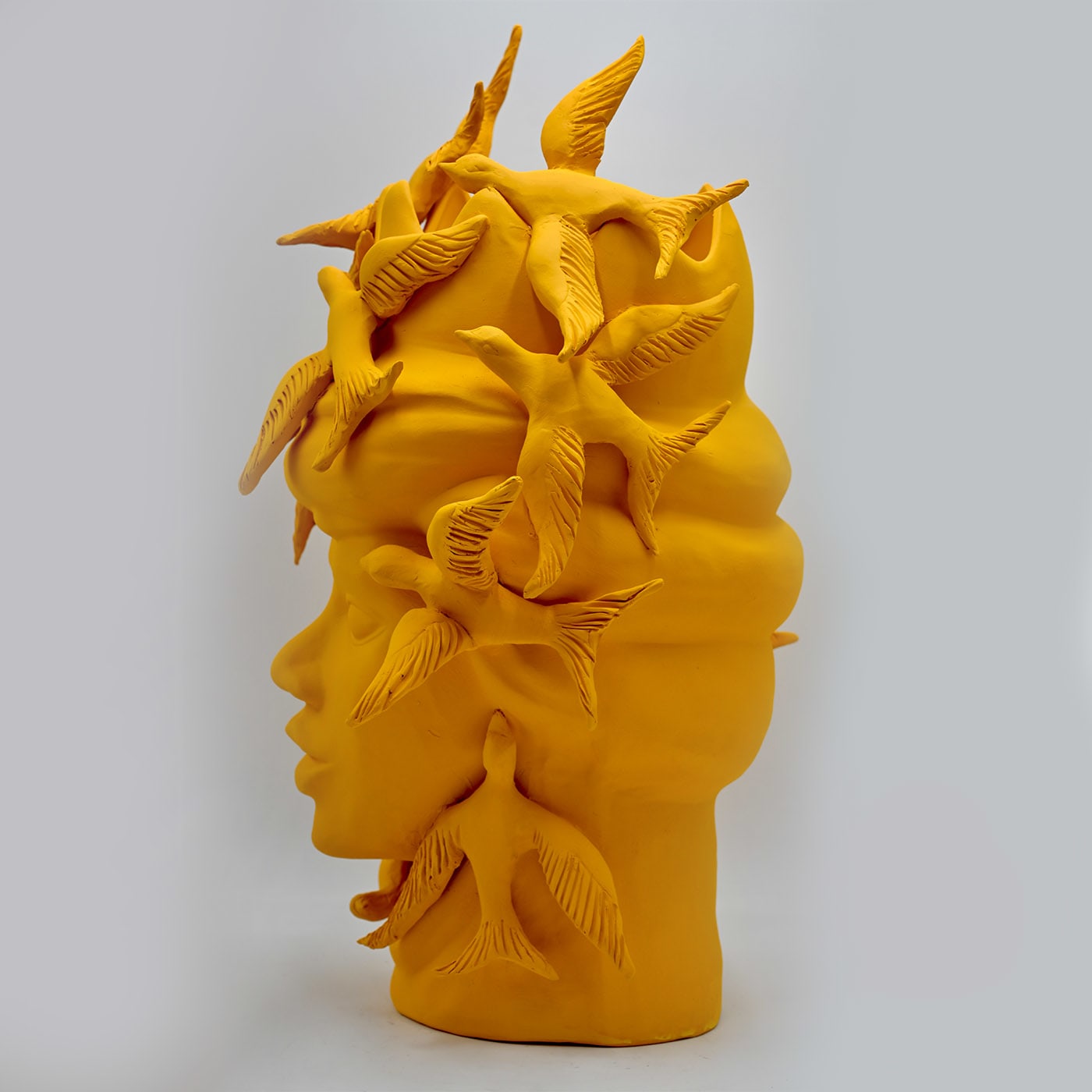 Testa di Moro Arancione Scultura