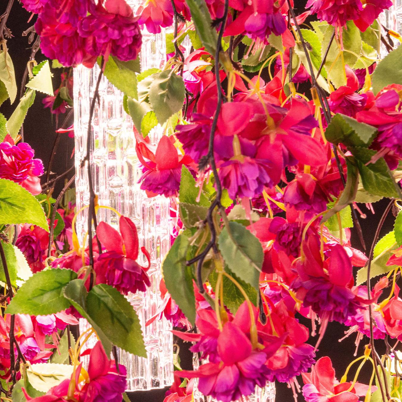 Lampadario Quadrato Pink Cascade