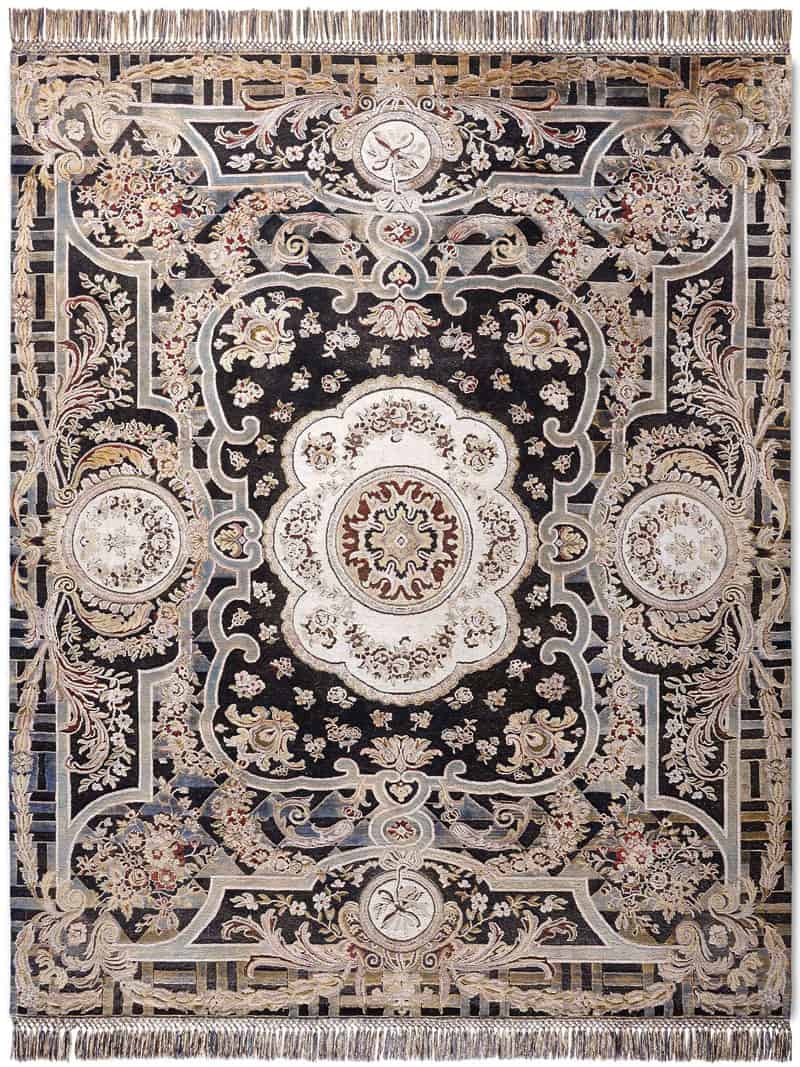 Tappeto Aubusson Nero | Misura: 122 x 183 cm