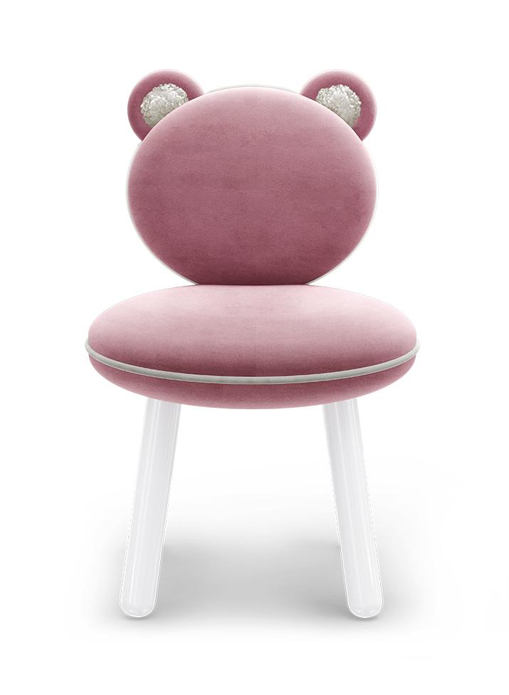Sedia Per Bambini Fluffy Bear Pink