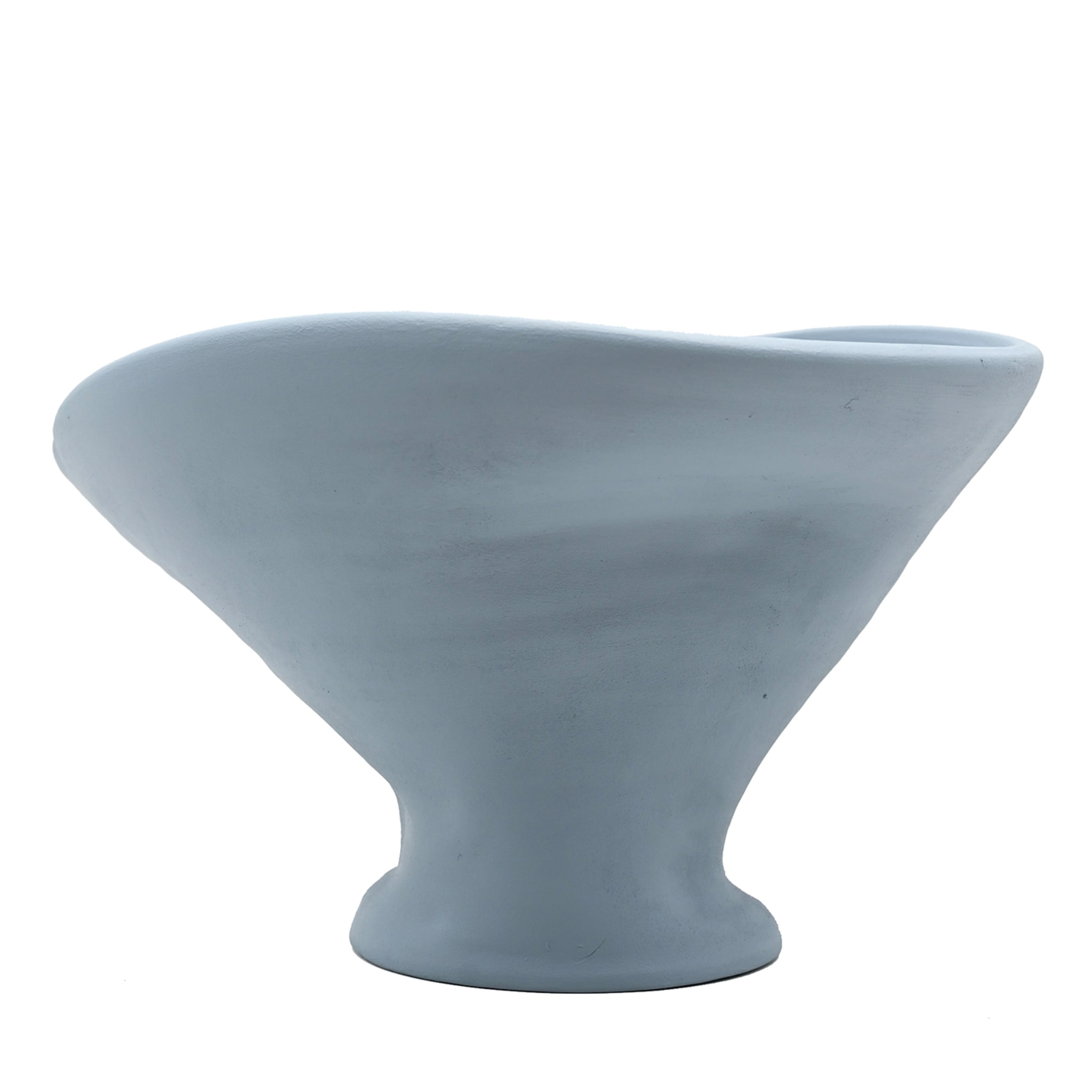 Vaso Celeste Scolpito a Mano