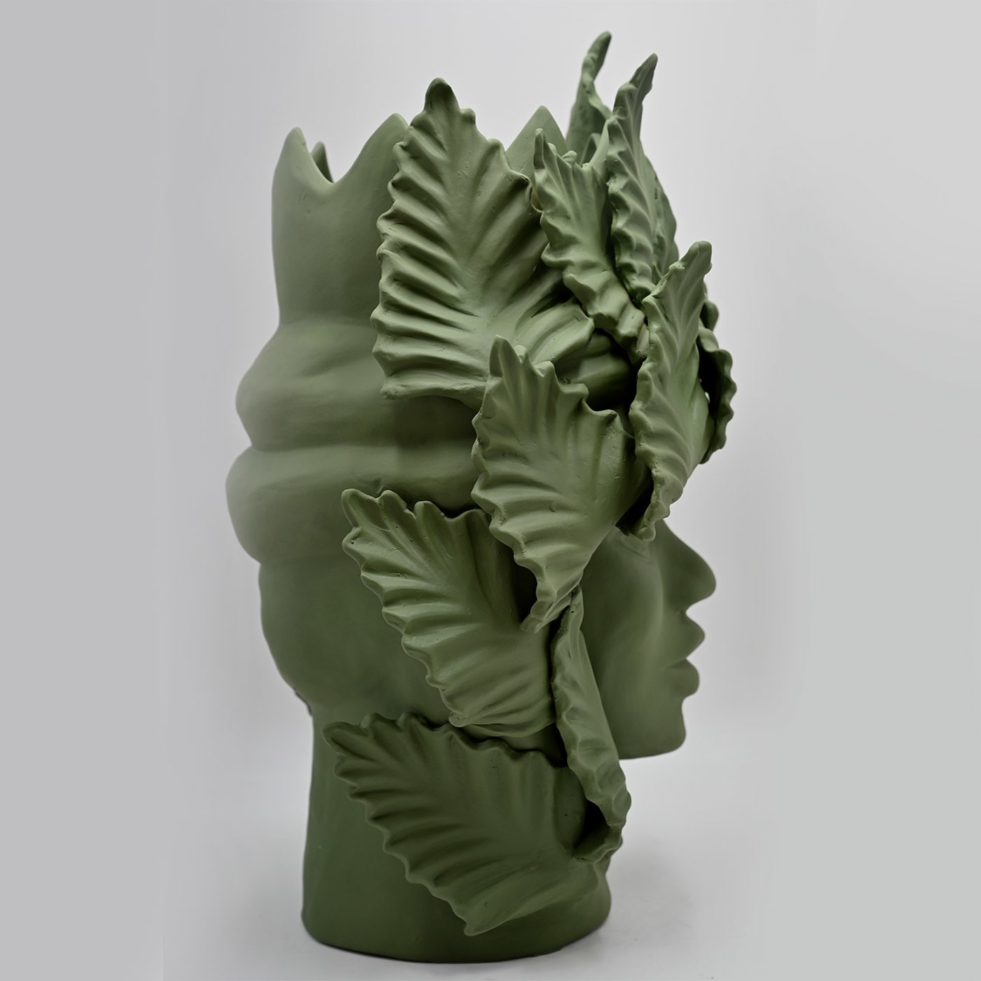 Testa di Moro Verde Opaco Scultura