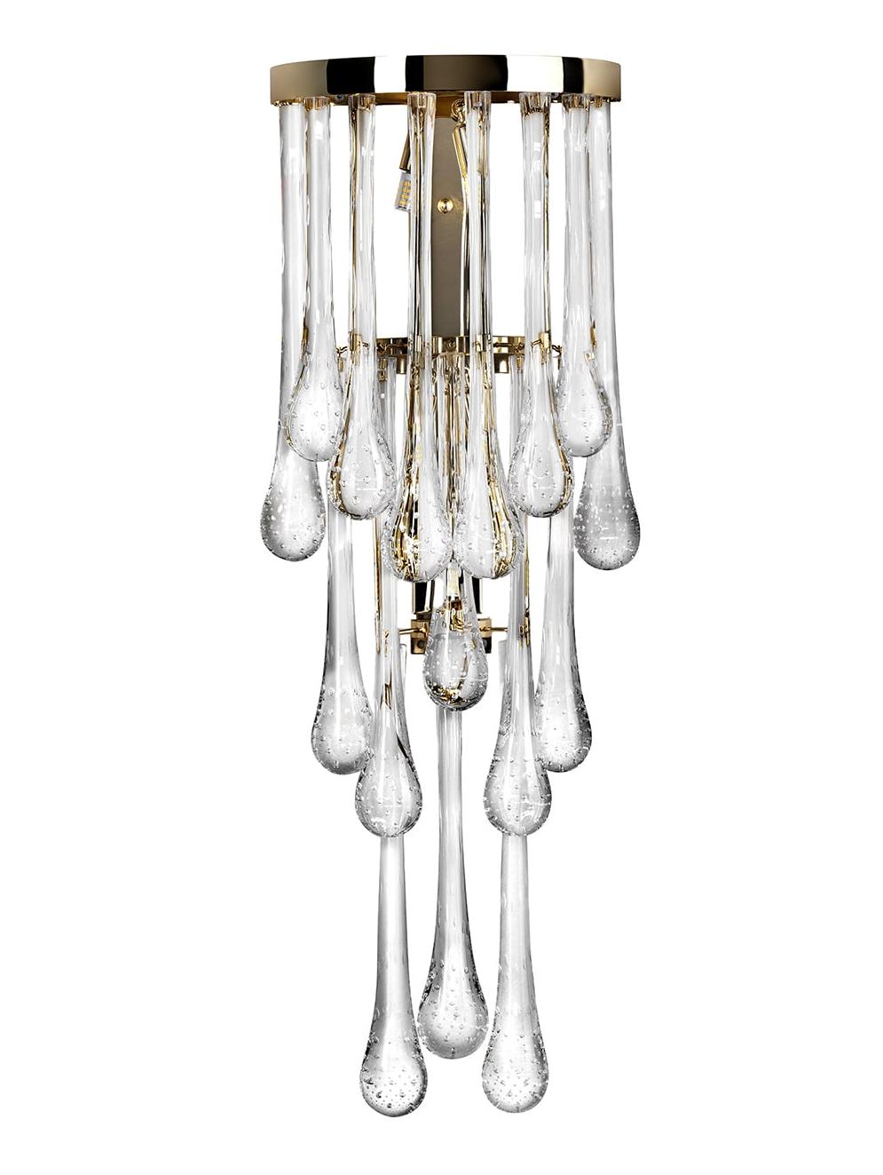 Applique Moderna con Gocce in Vetro di Murano