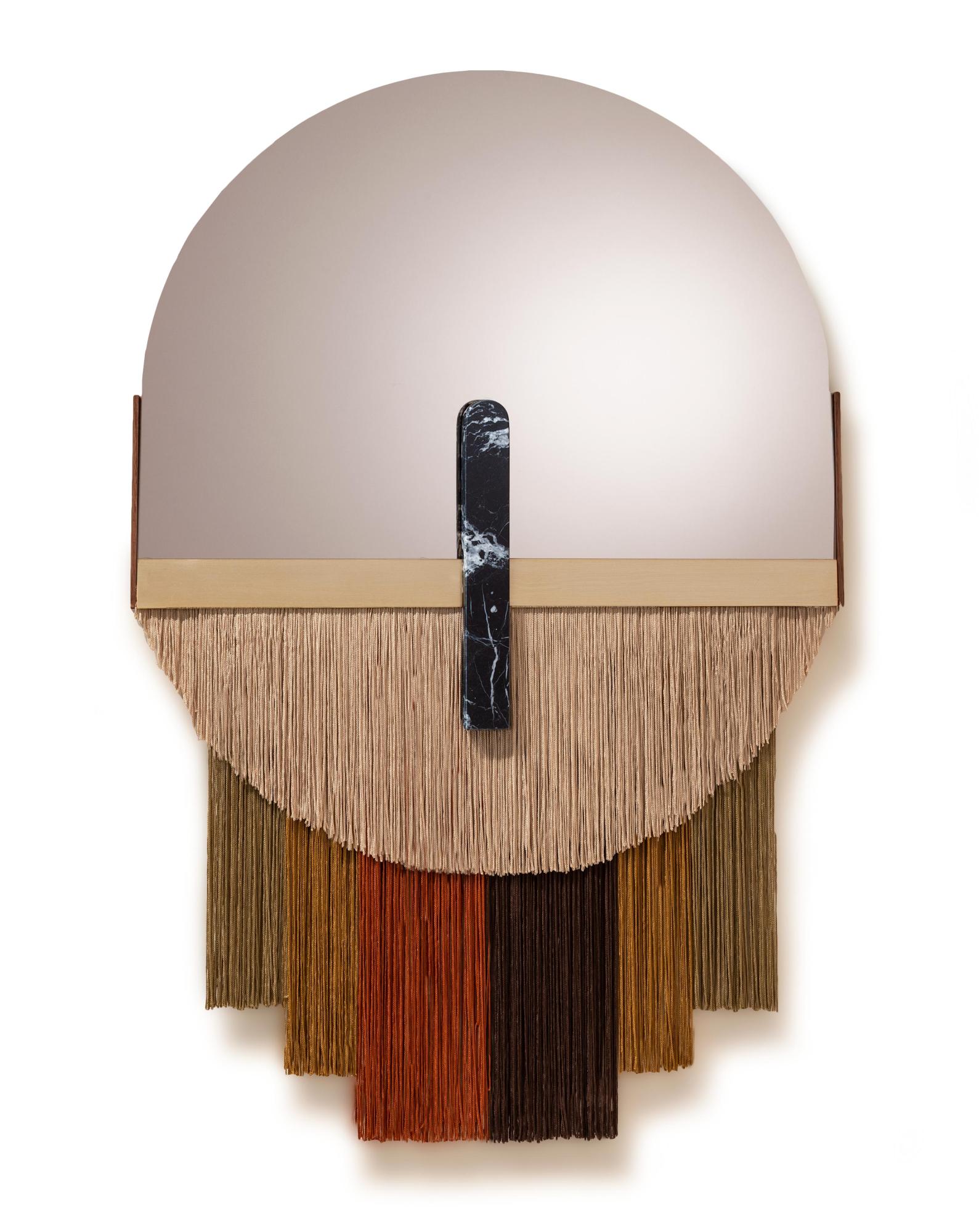 Specchio decorativo da parete Souk Caramel