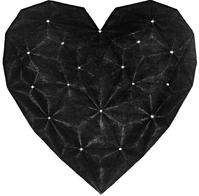 Tappeto Heart Diamante Nero 200x200