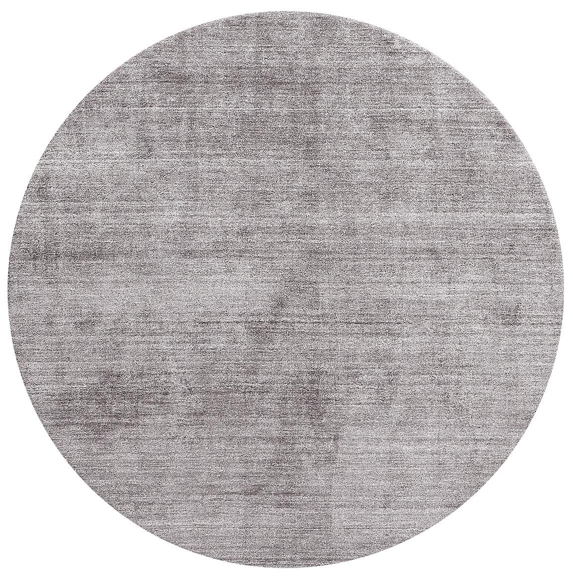 Tappeto Seta Bambù Argento Rotondo | Misura: Ø 300 cm