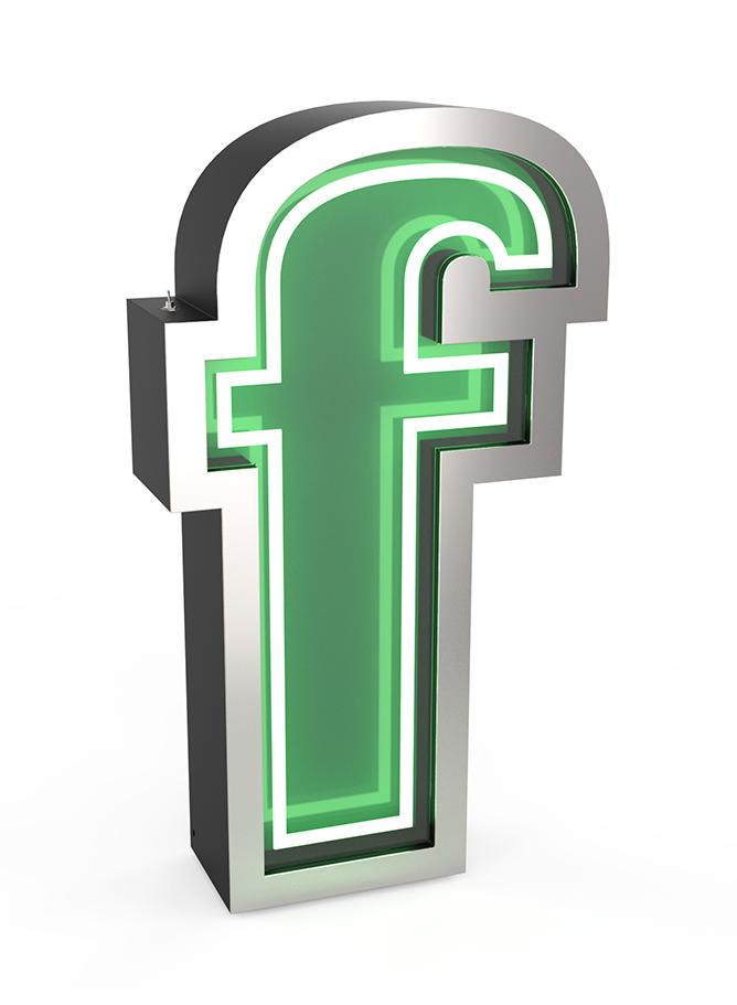 Lettera Luminosa Fancy F