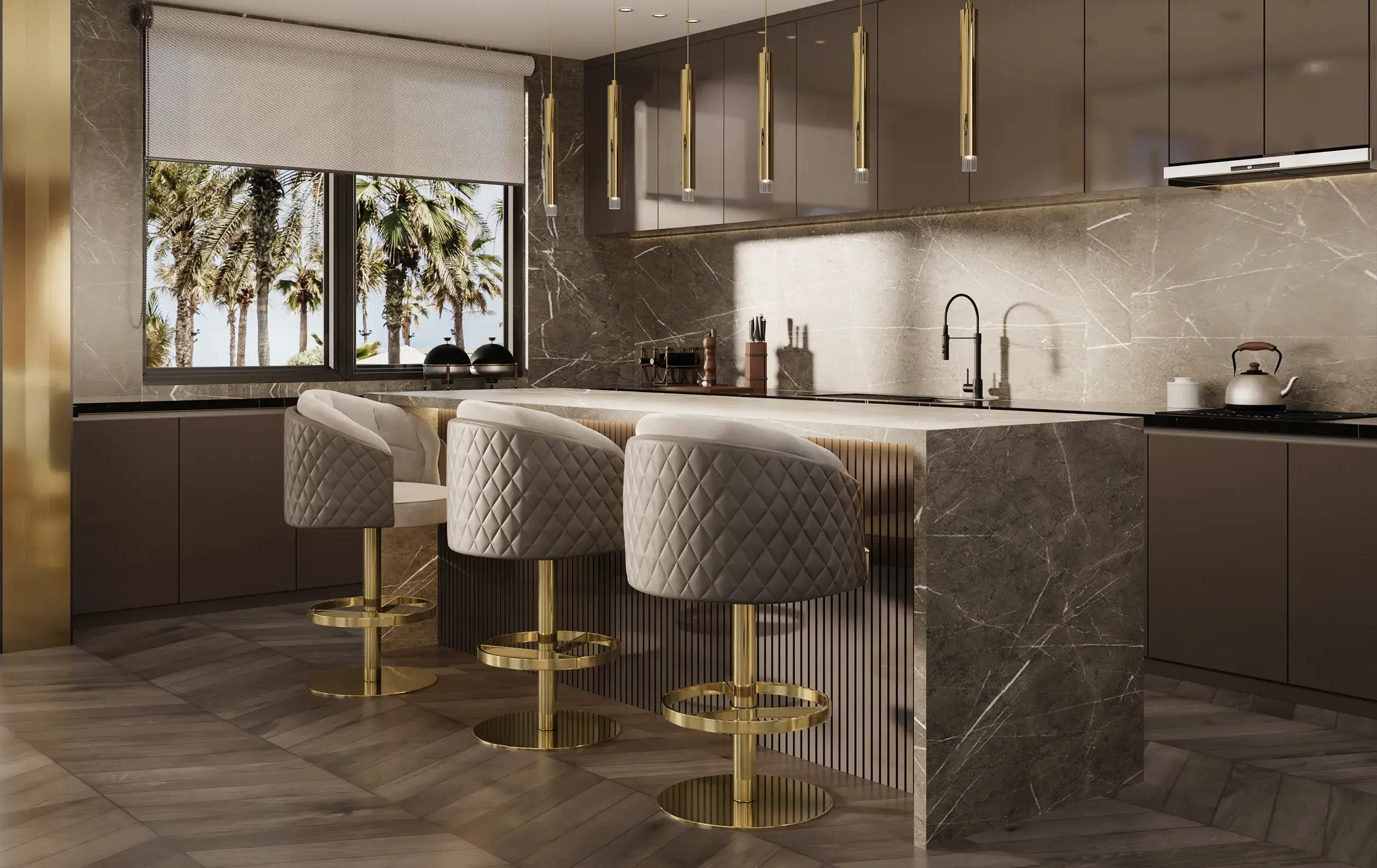 Sedia da Bar Girevole Luxe - 1