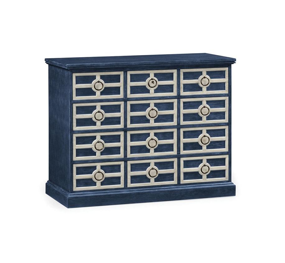 Cassettiera Midmoor Blue Painted