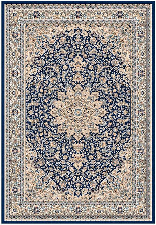 Tappeto Orientale Blu Tessitura Meccanica