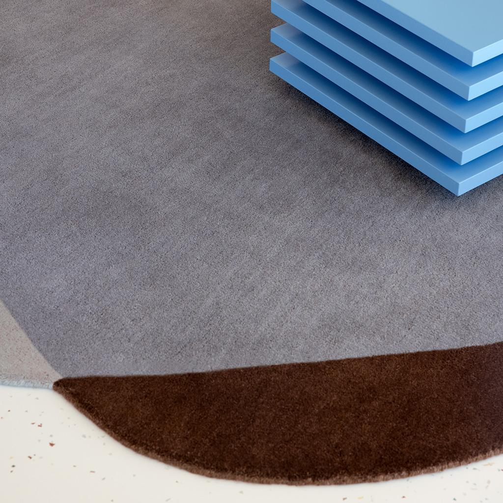 Tappeto Elemento Chad Marrone Blu