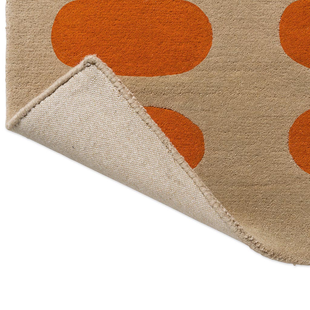 Optical Oval Orange/Sand Tappeto