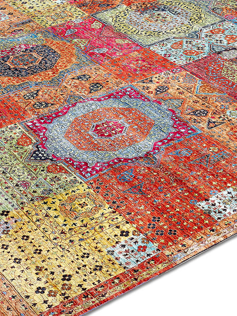 Tappeto Annodato Cosmic Arancio
