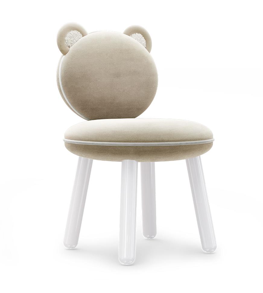 Sedia Per Bambini Fluffy Bear Cream