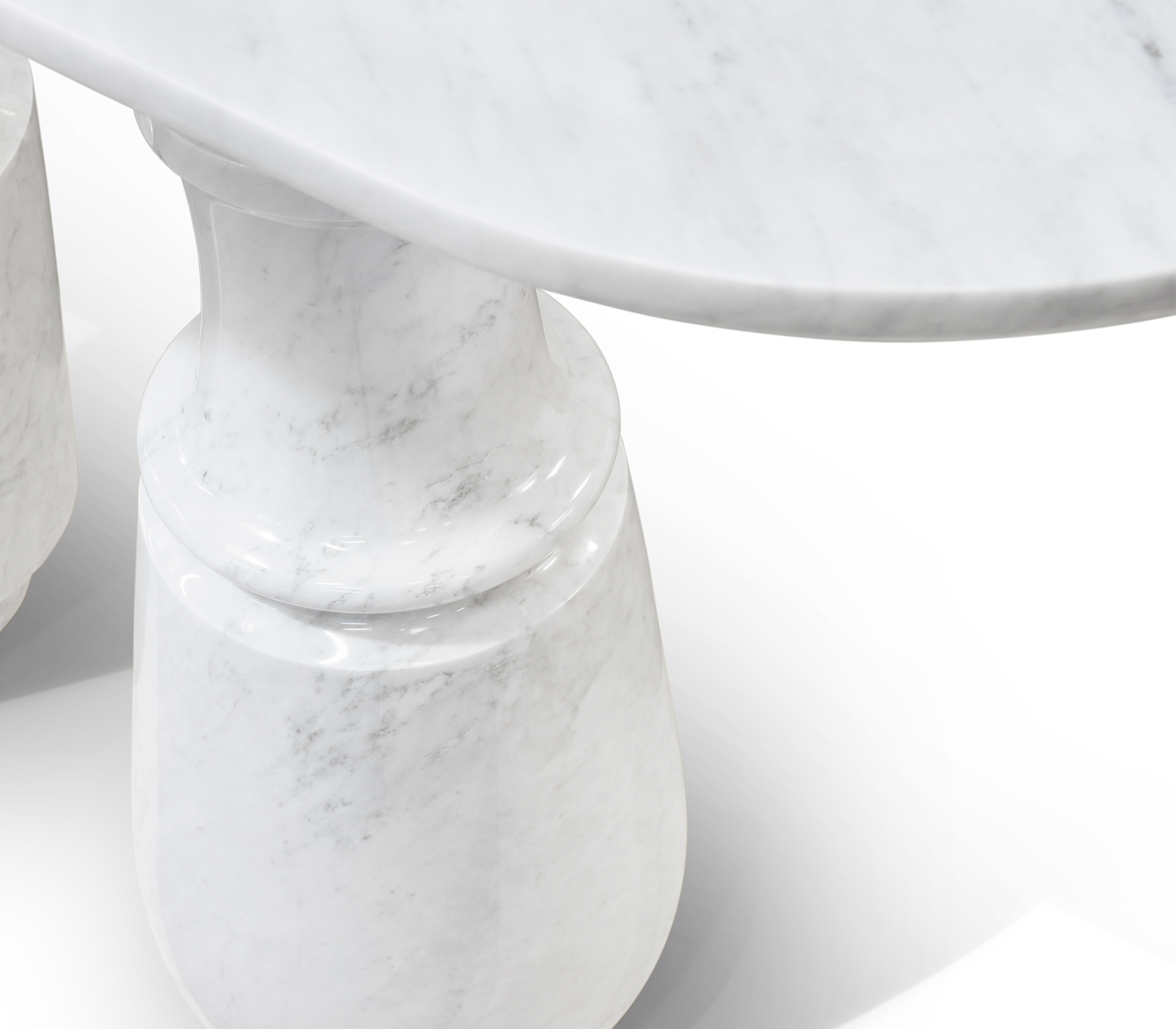 Consolle in Marmo Carrara Obsidian