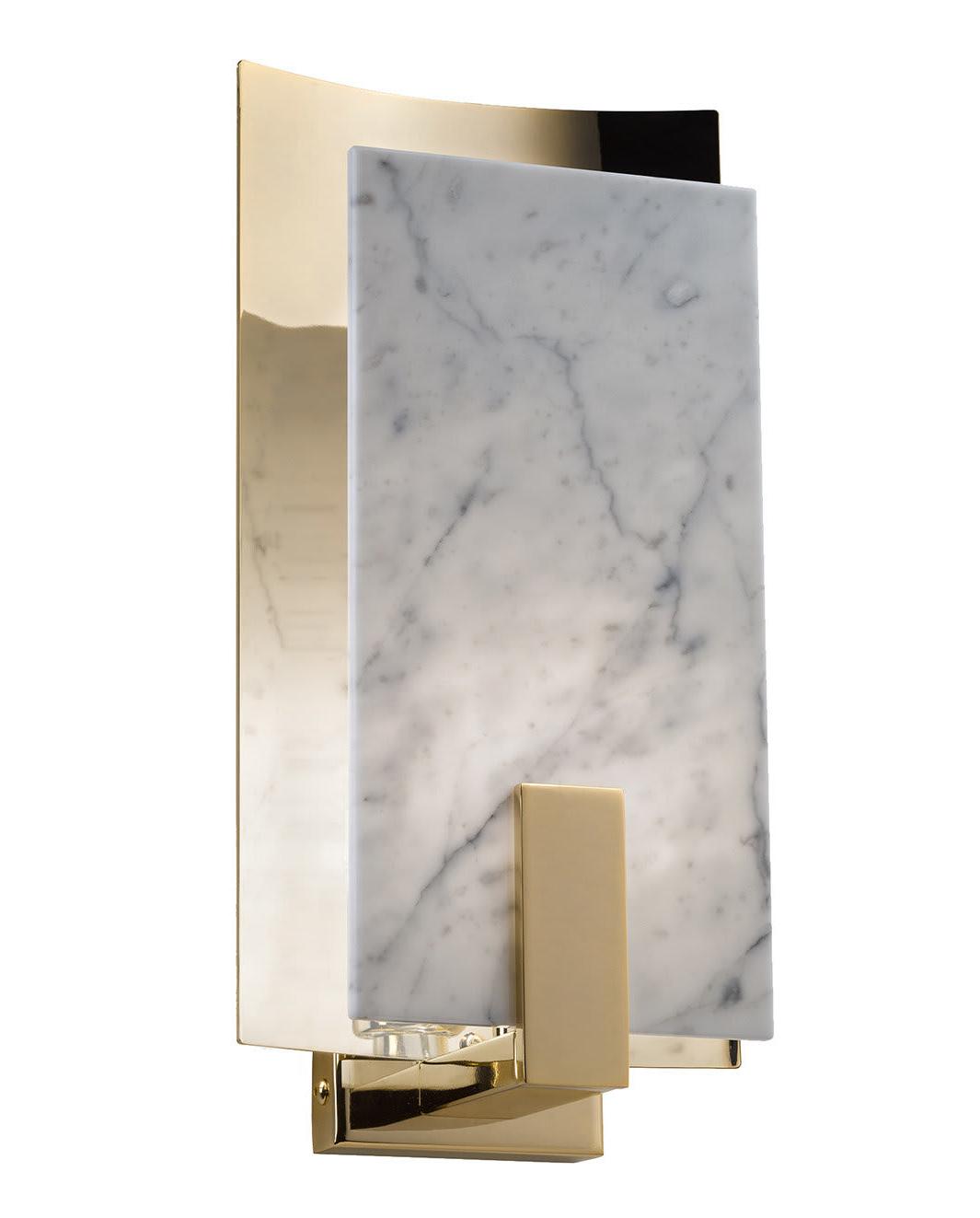 Applique in Ottone e Marmo di Carrara