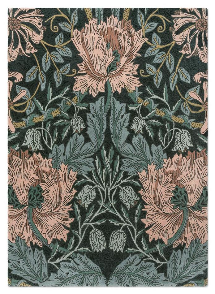 Honeysuckle & Tulip Teal Tappeto | Misura: 170 × 240 cm