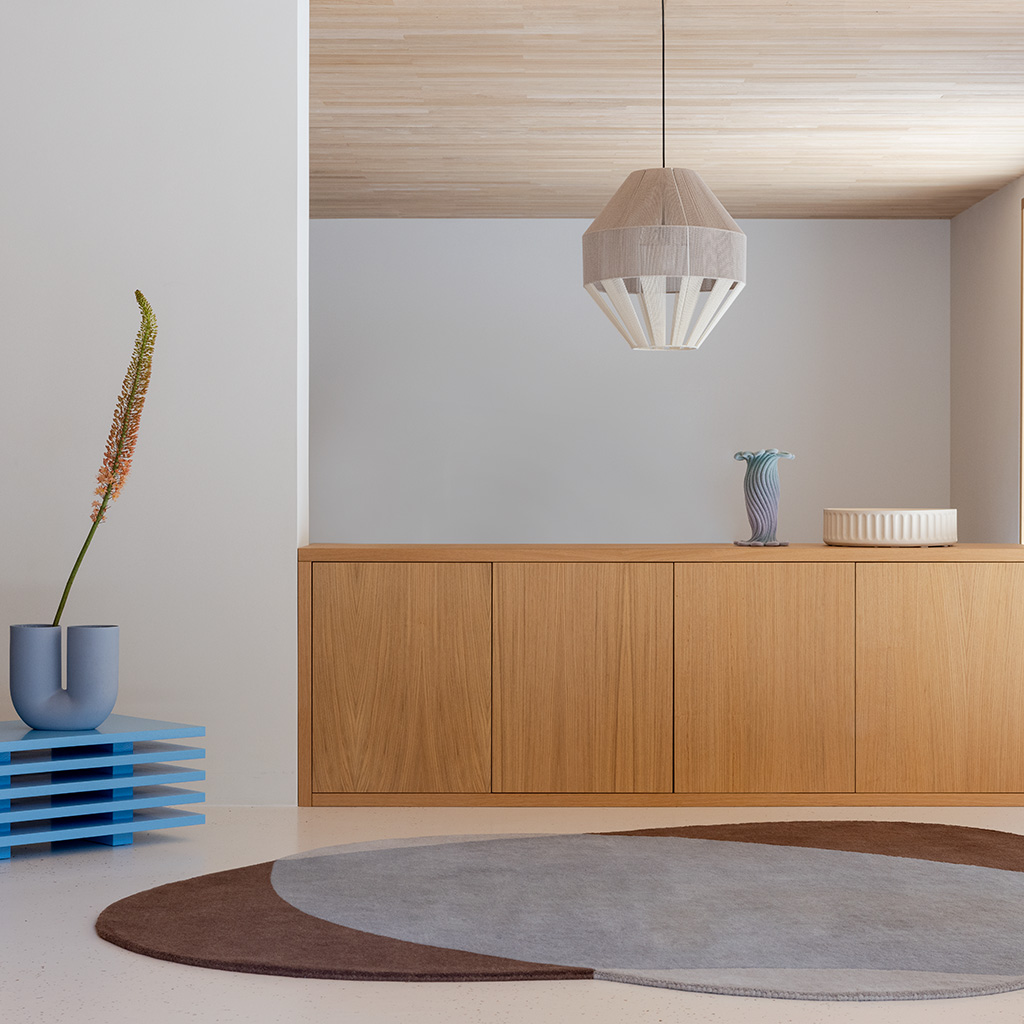 Tappeto Elemento Chad Marrone Blu