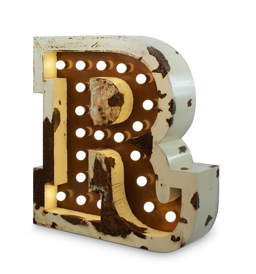 Lettera Luminosa Radiant R