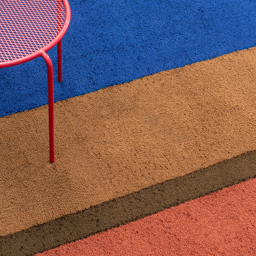 Tappeto Habitat Festival Stripe Blu Per Esterni