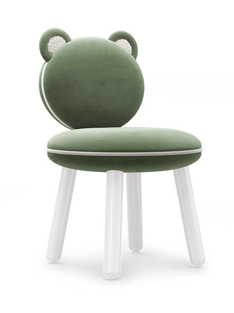 Sedia Per Bambini Fluffy Bear Green
