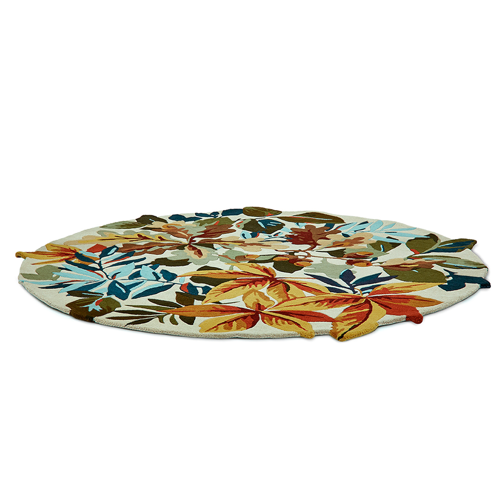 Tappeto Rotondo Robin's Wood Ruggine Bruciato