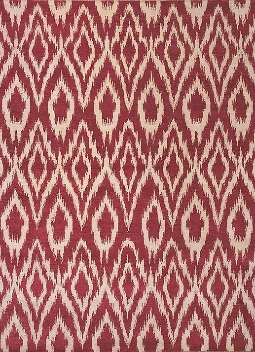 Tappeto Ikat Rosso