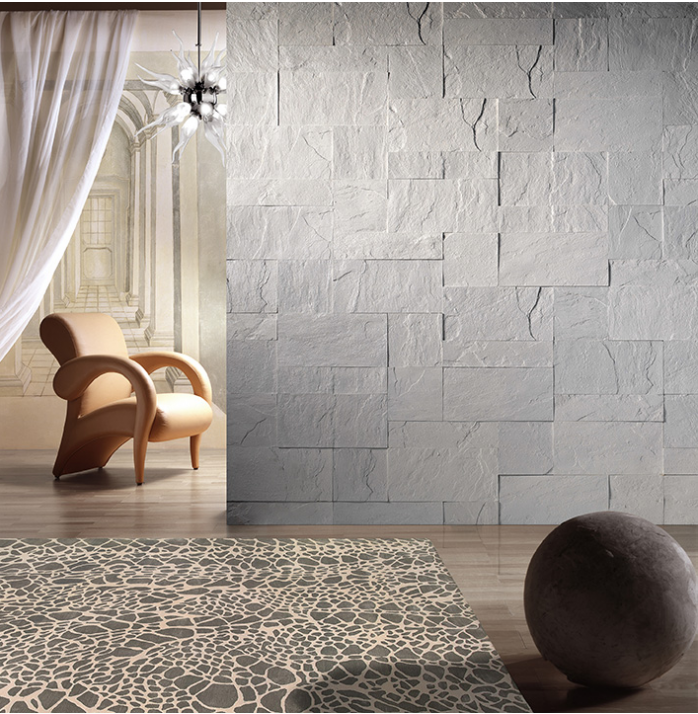 Tappeto Diamant Beige/Grigio Annodato a Mano