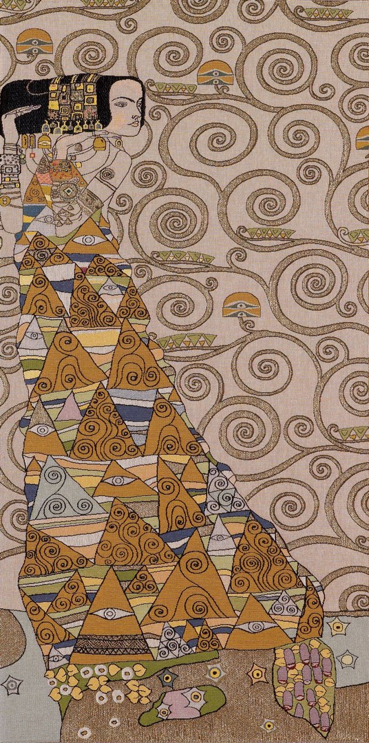 Arazzo La Dama di Klimt Beige (Sinistra)