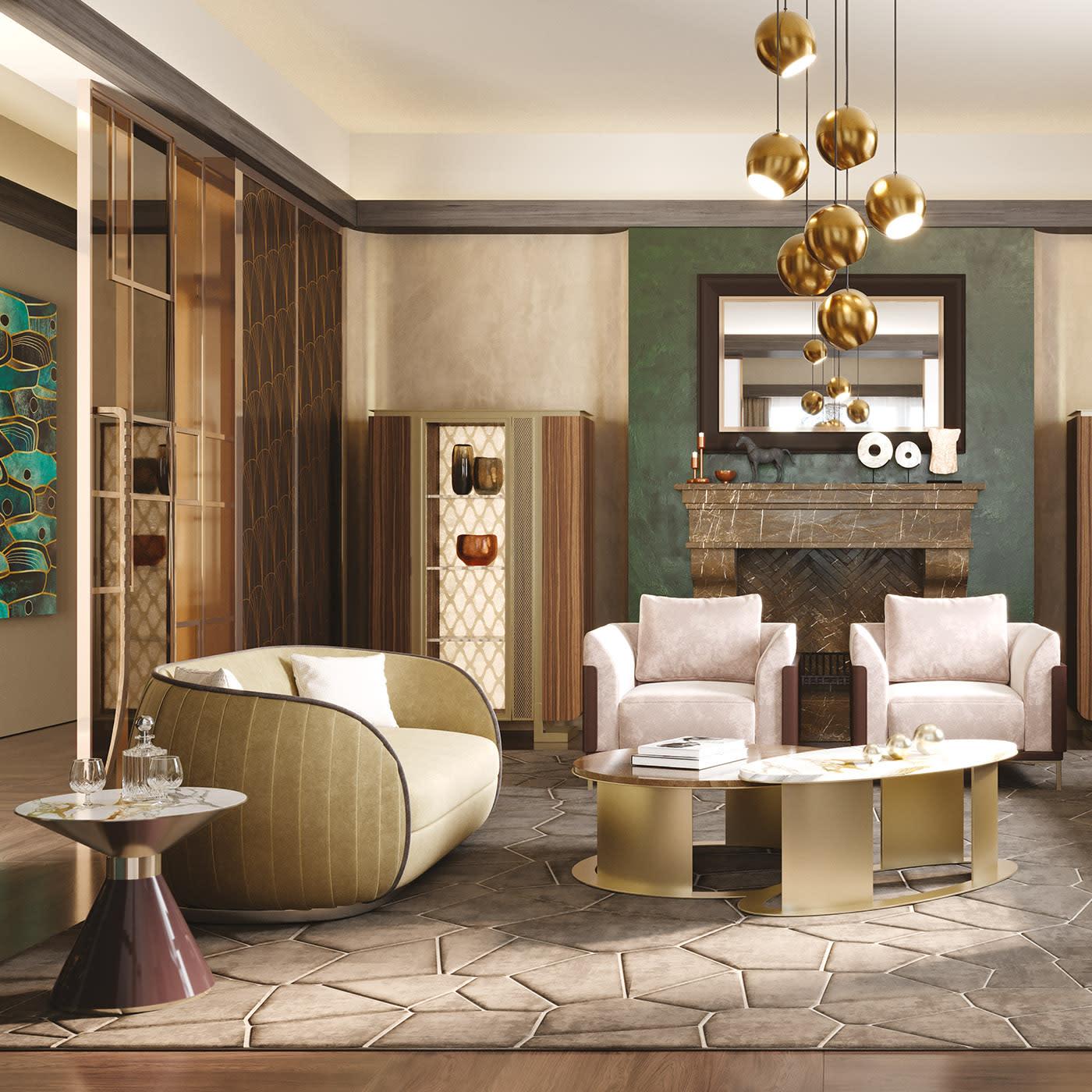 Divano di Design Contemporaneo Loto | Rivestimento: Tessuto