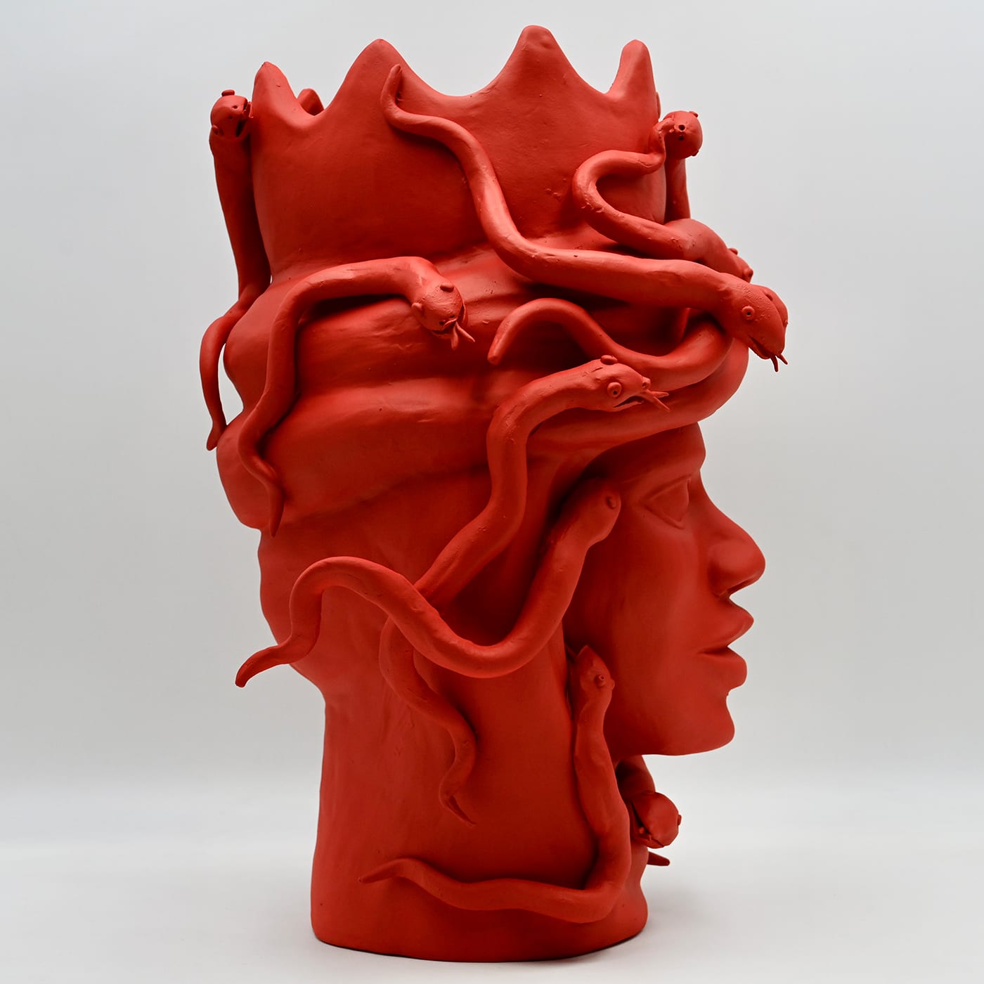 Testa di Moro Rossa Scultura