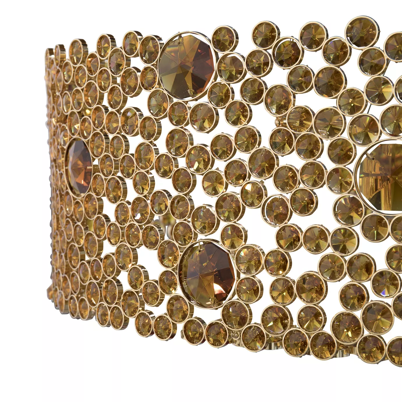 Lampadario Eternelle Ovale Bronzo Vetro