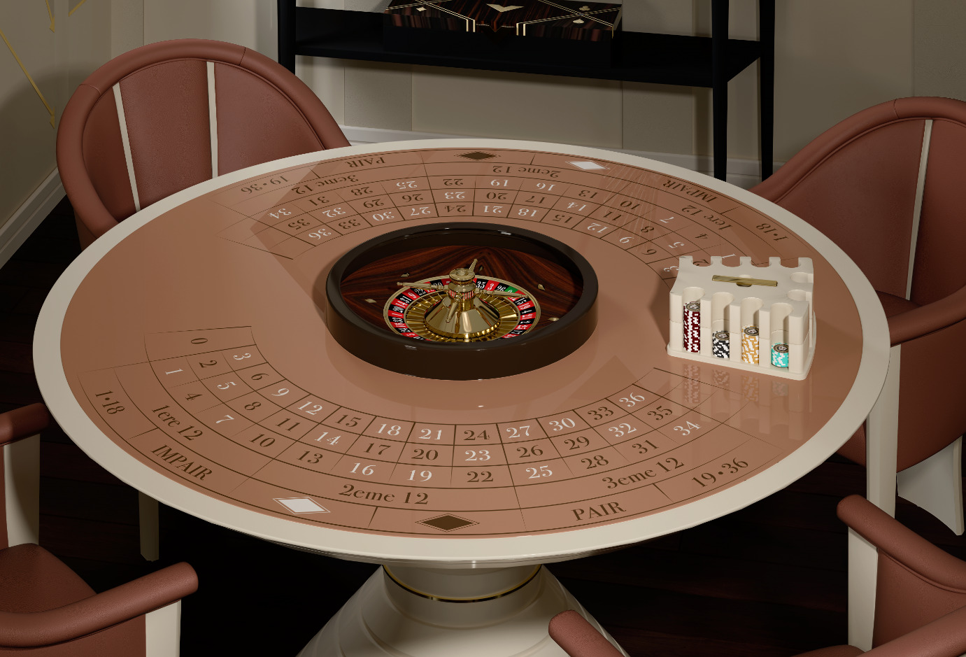Tavolo da roulette rotondo Convivium