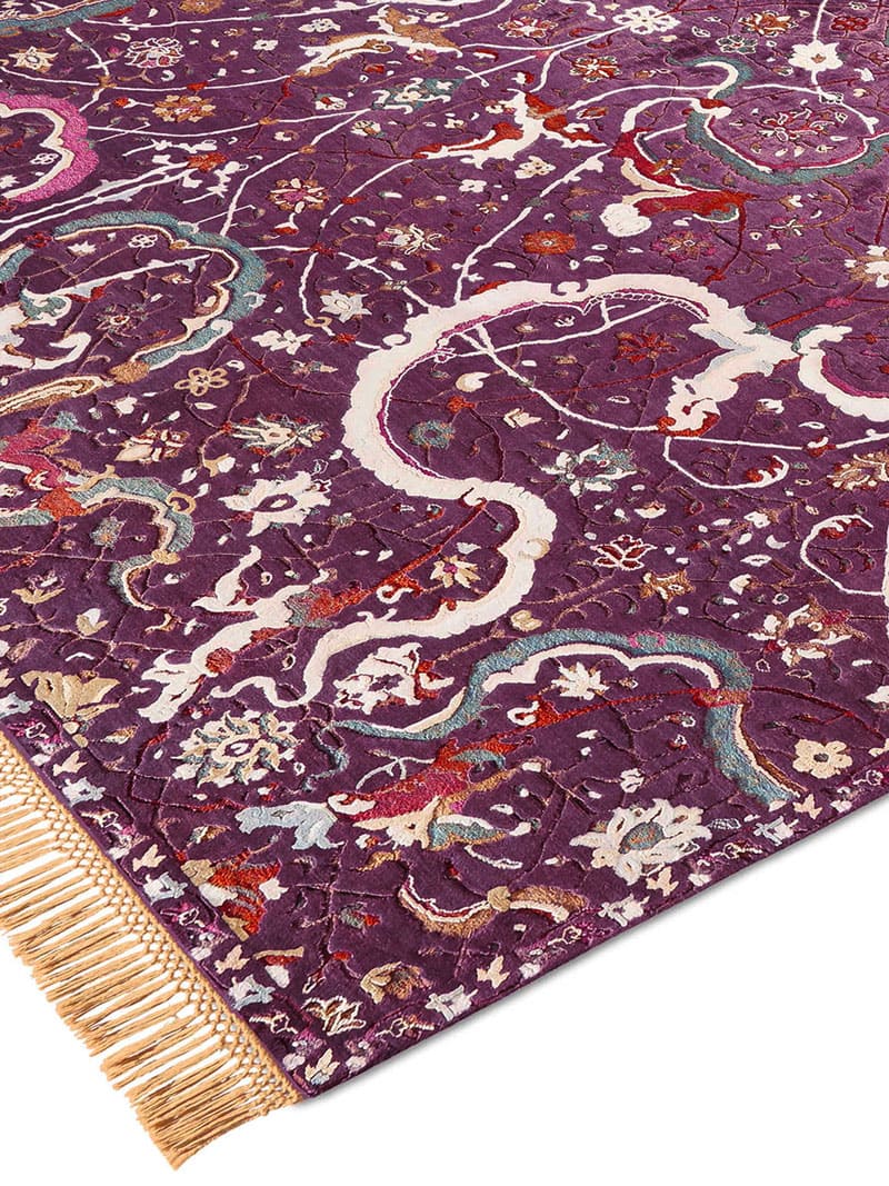 Tappeto Lusso Tabriz Viola