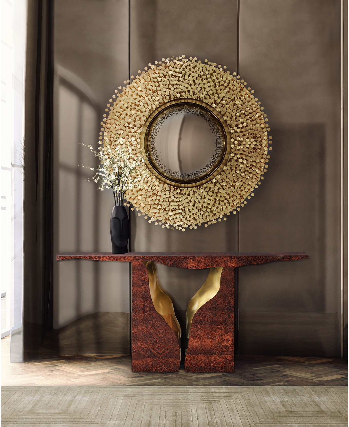 Consolle in Noce Fissure