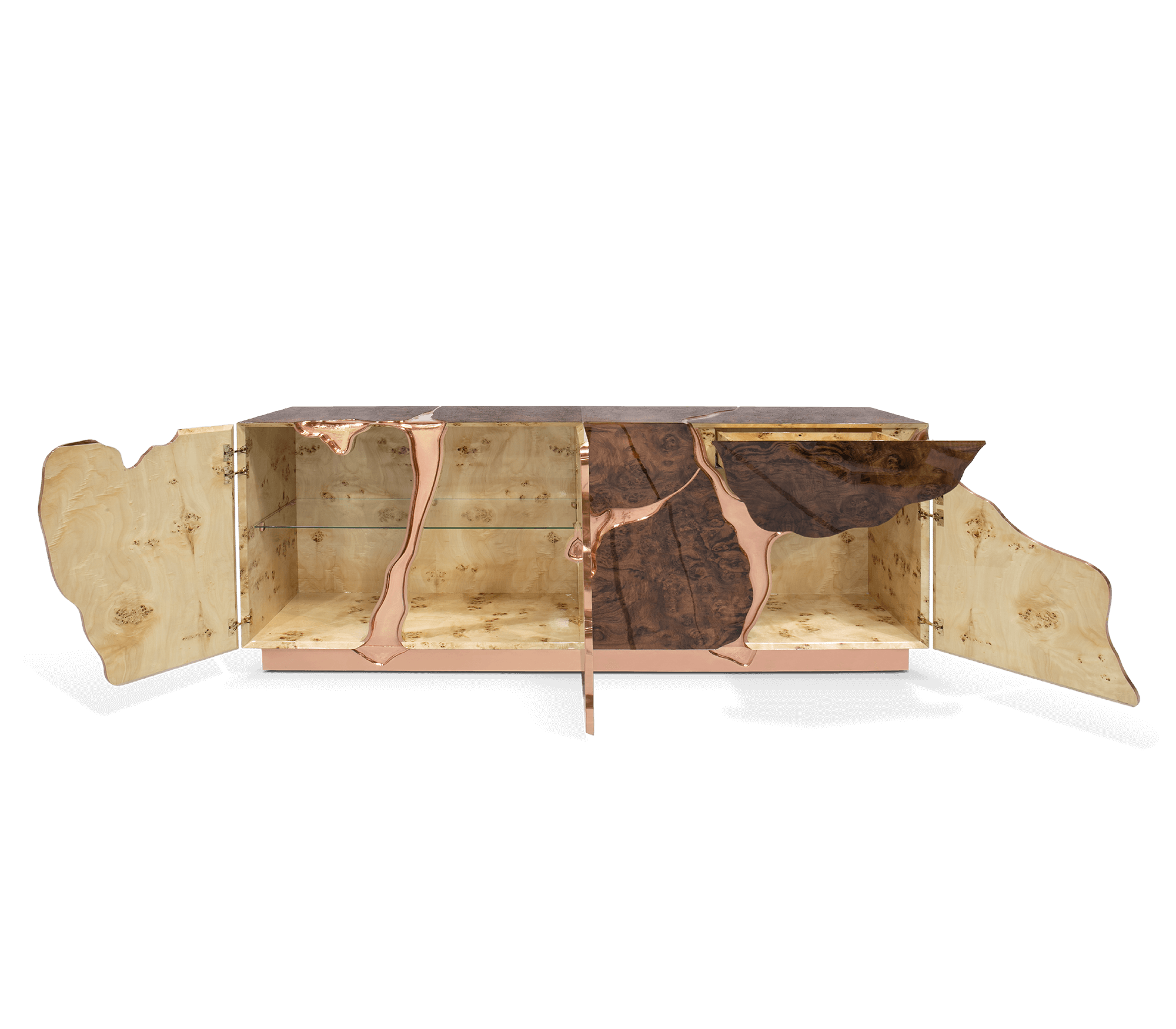 Credenza in Oro Rosa Fissure