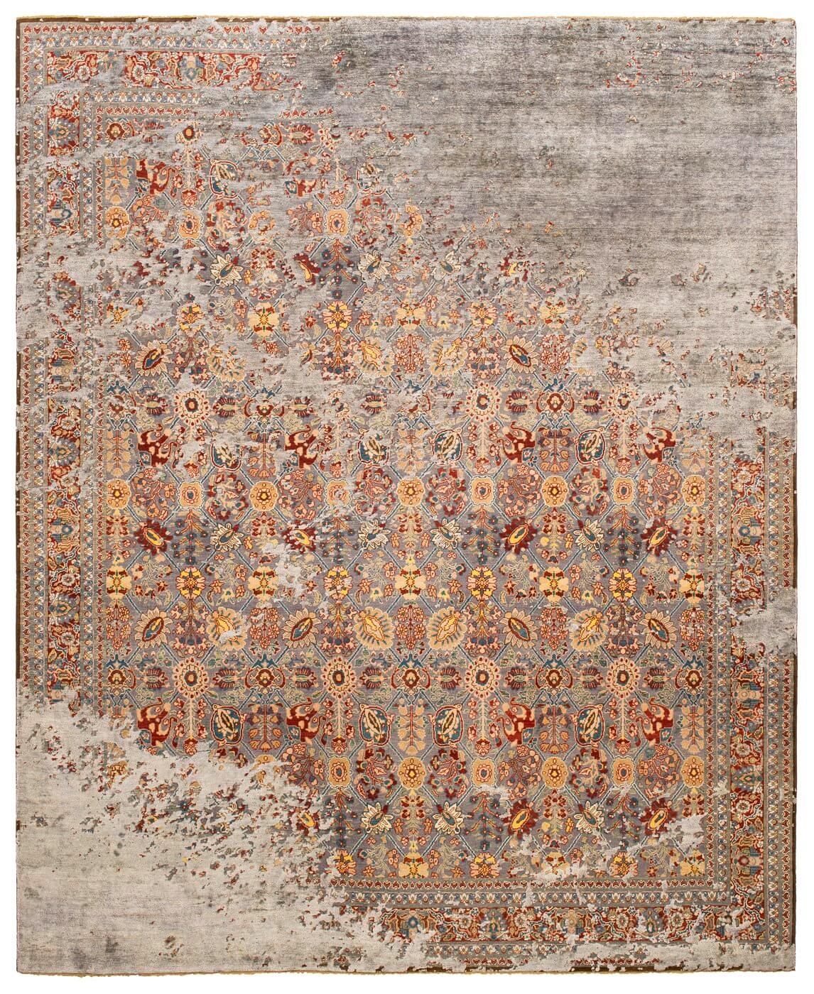 Tappeto Tabriz Raved Grigio Scuro Seta | Misura: 300 x 400 cm