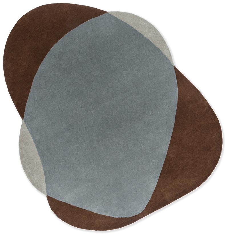 Tappeto Elemento Chad Marrone Blu