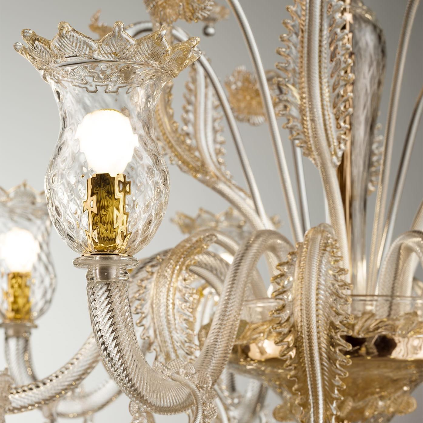 Applique Murano a 3 Luci in Oro