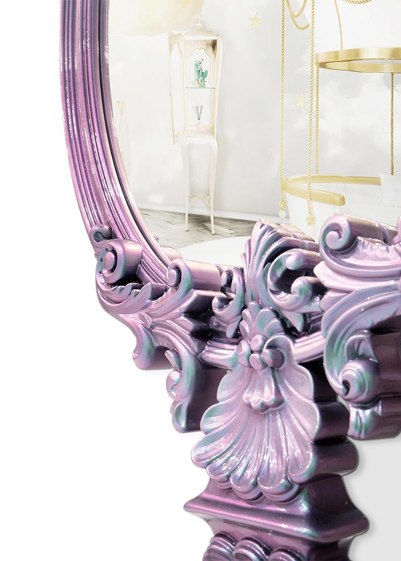 Specchio Da Parete Mystic Chameleon Pink