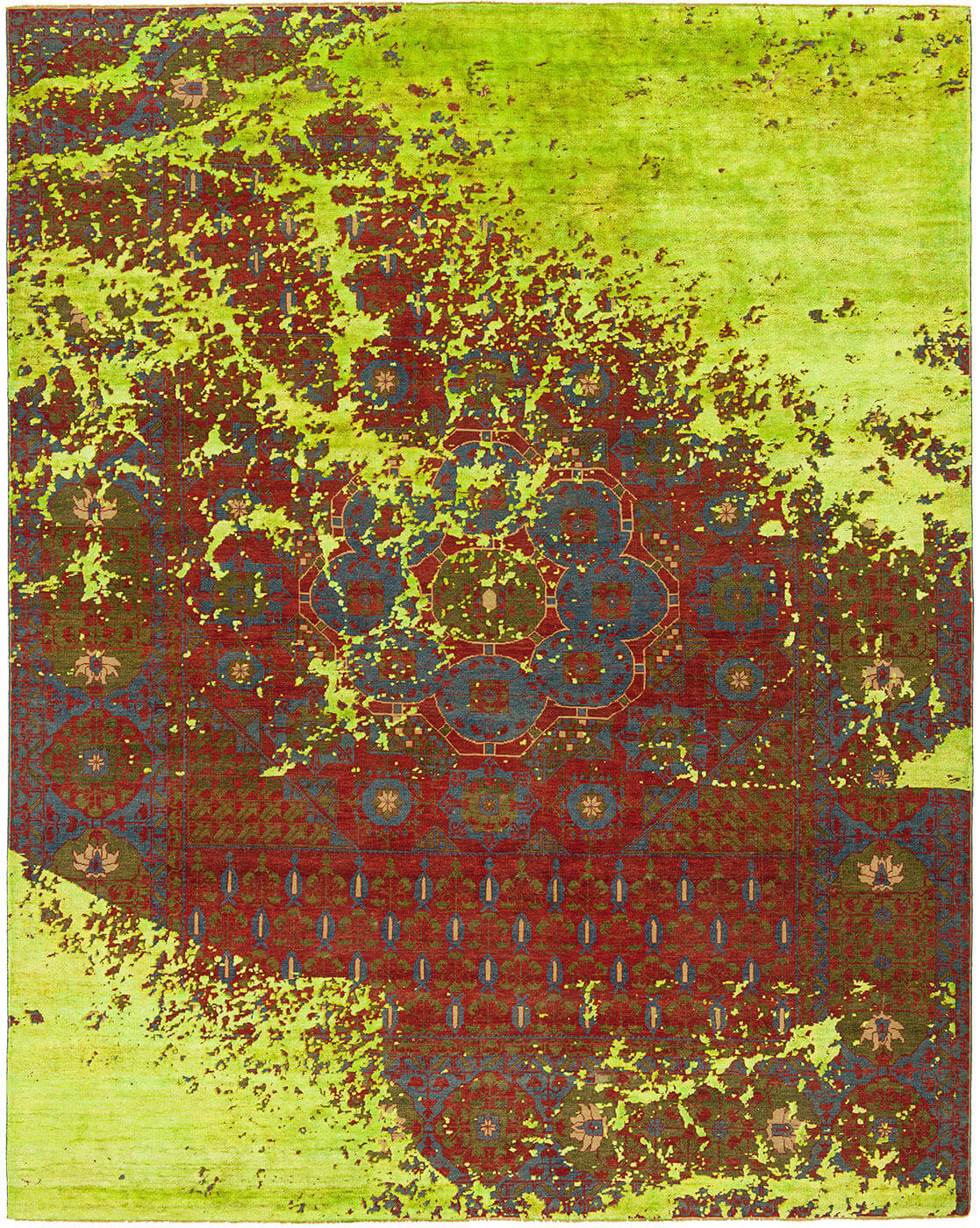 Tappeto Mamluk Kensington Raved Verde Neon