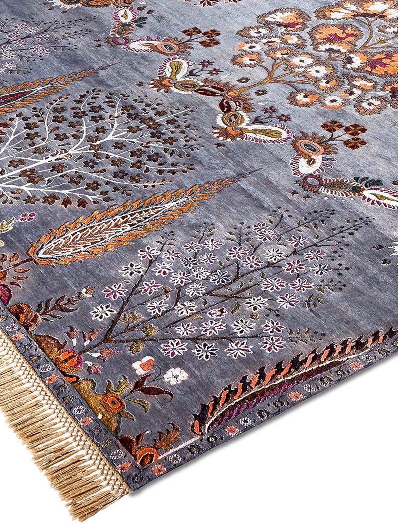 Tappeto Lusso Mughal Antracite