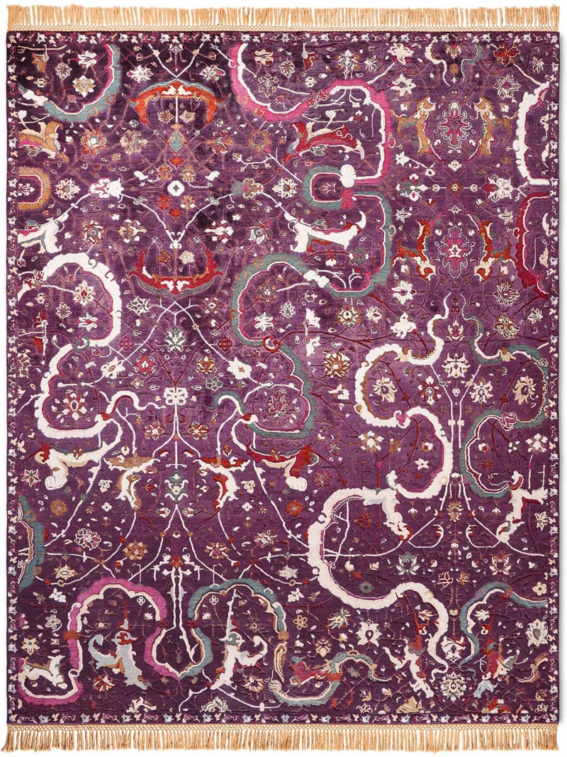 Tappeto Lusso Tabriz Viola