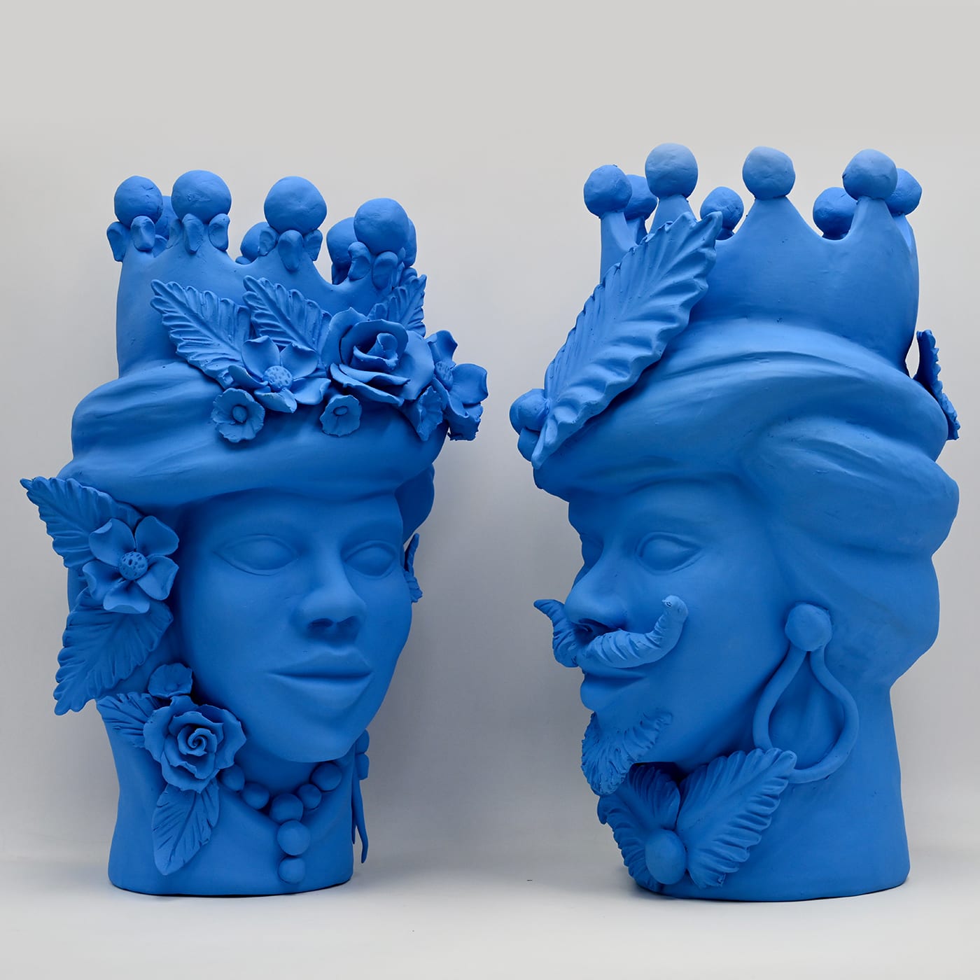 Testa di Moro Blu Scultura