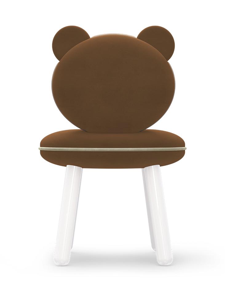 Sedia Per Bambini Fluffy Bear Brown