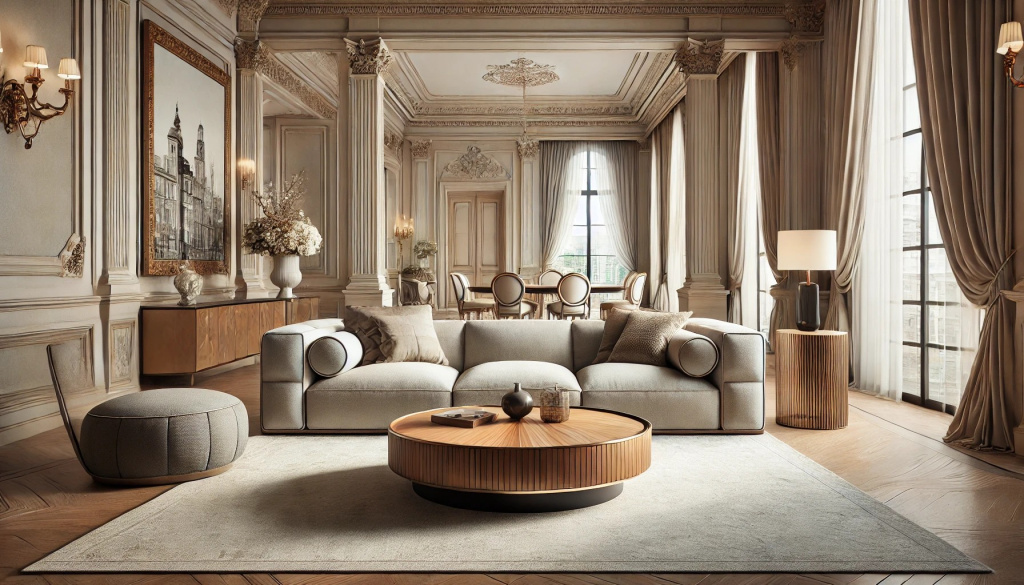 Divano italiano moderno in un soggiorno elegante