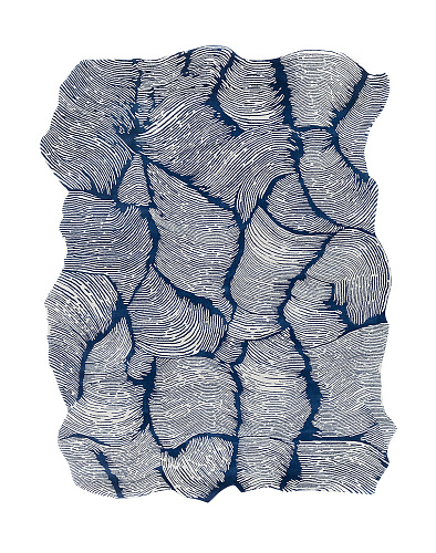 Tappeto Blu Designer